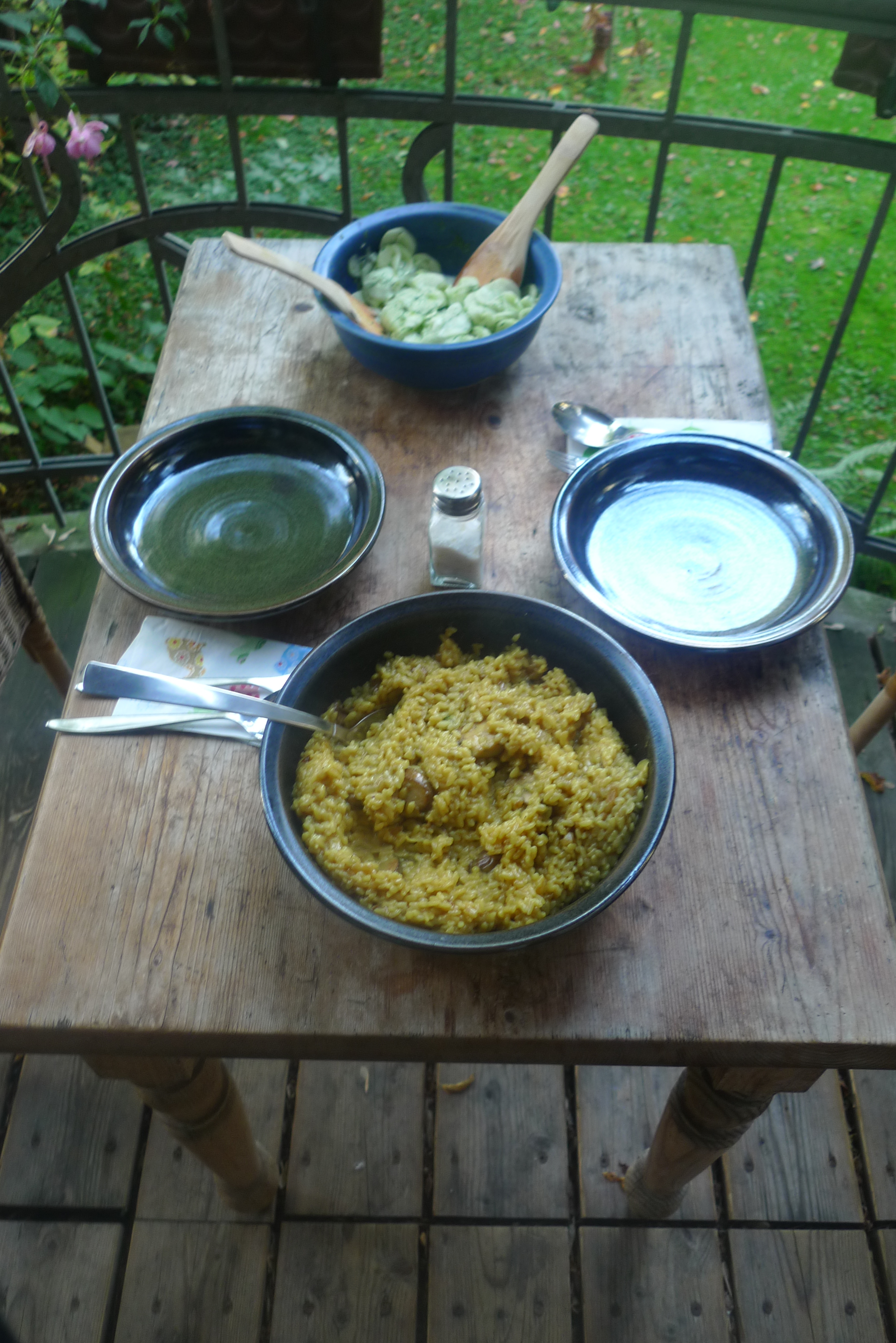 Pilzrisotto-Gurkensalat - 28.9.2014   (7)