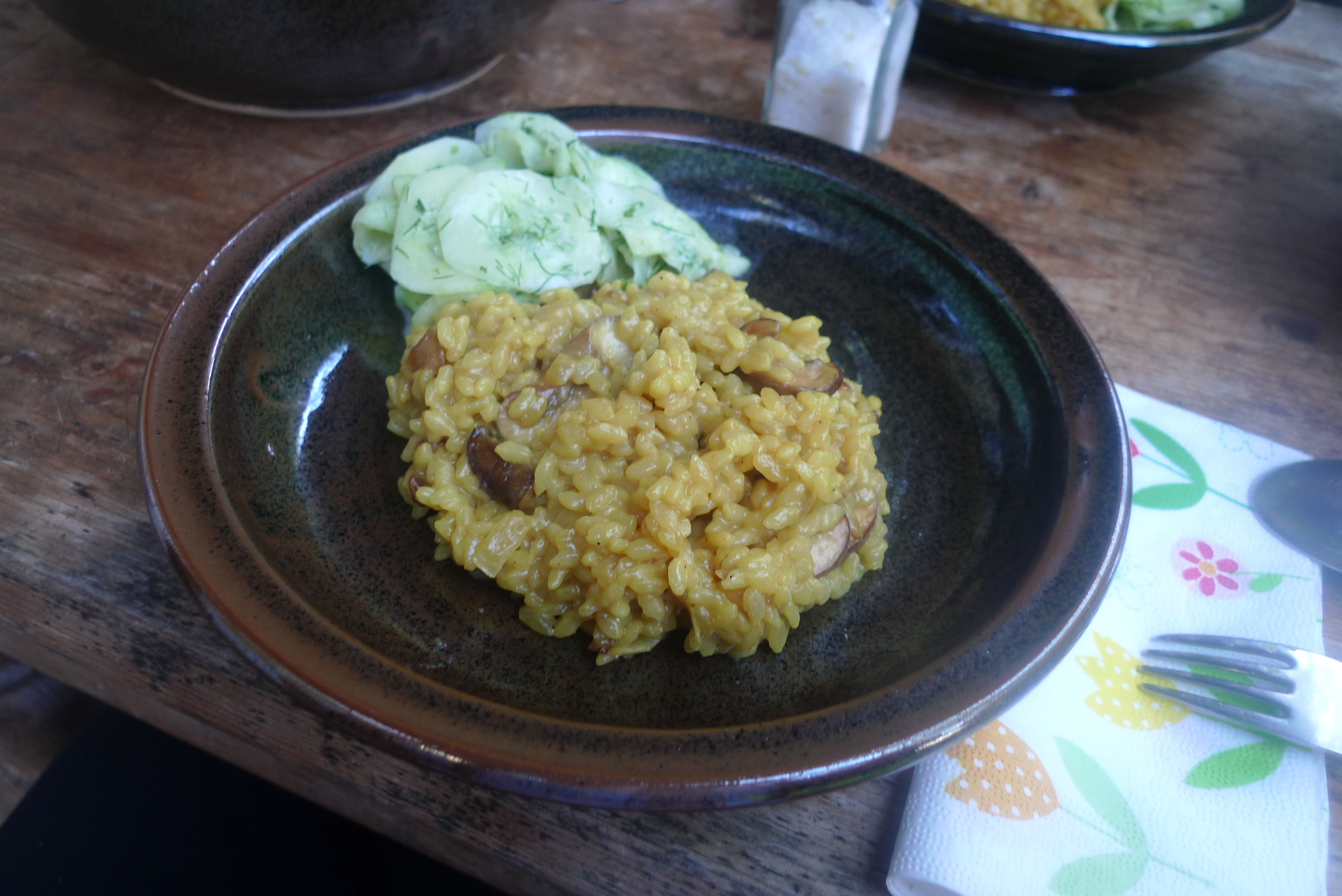 Pilzrisotto-Gurkensalat - 28.9.2014   (9)