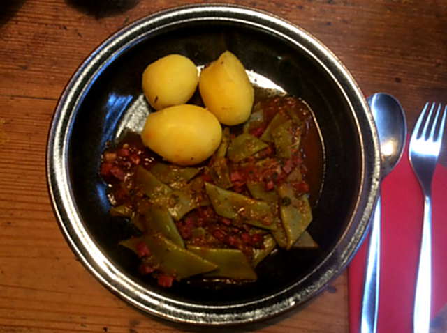 22.3.16 - Bohnen,Kartoffeln,Quarkspeise (8)