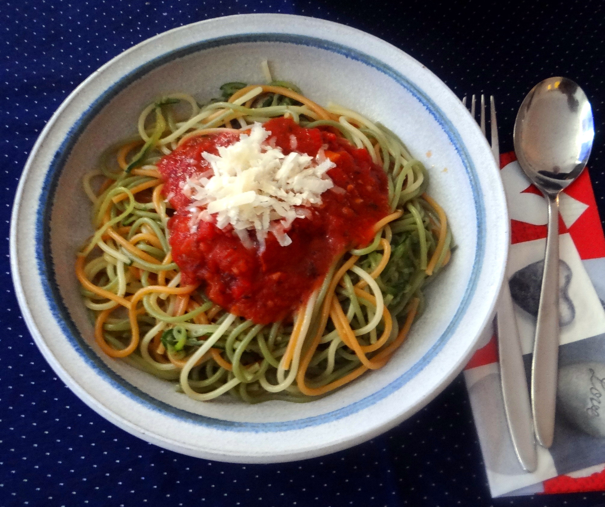 Zucchini Zoodles,Spaghetti,Tomatensauce (1)