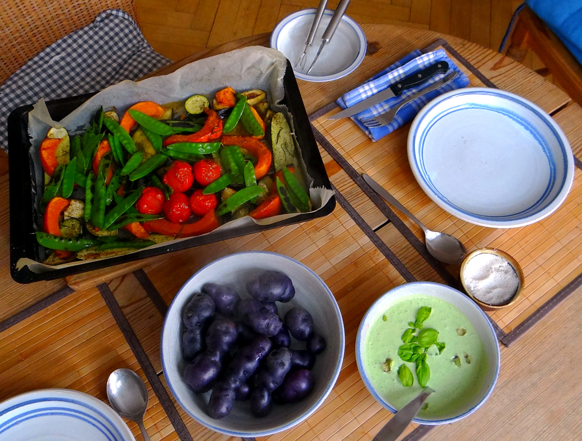 Ofengemüse,Lila Kartoffeln,Joghurt Dip (4)