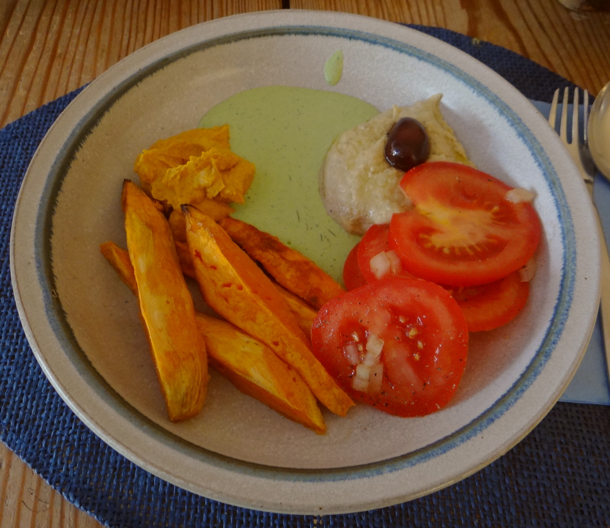 Orientalische Spezialitäten,Baba Ganoush,Süßkartoffel Pommes (1)
