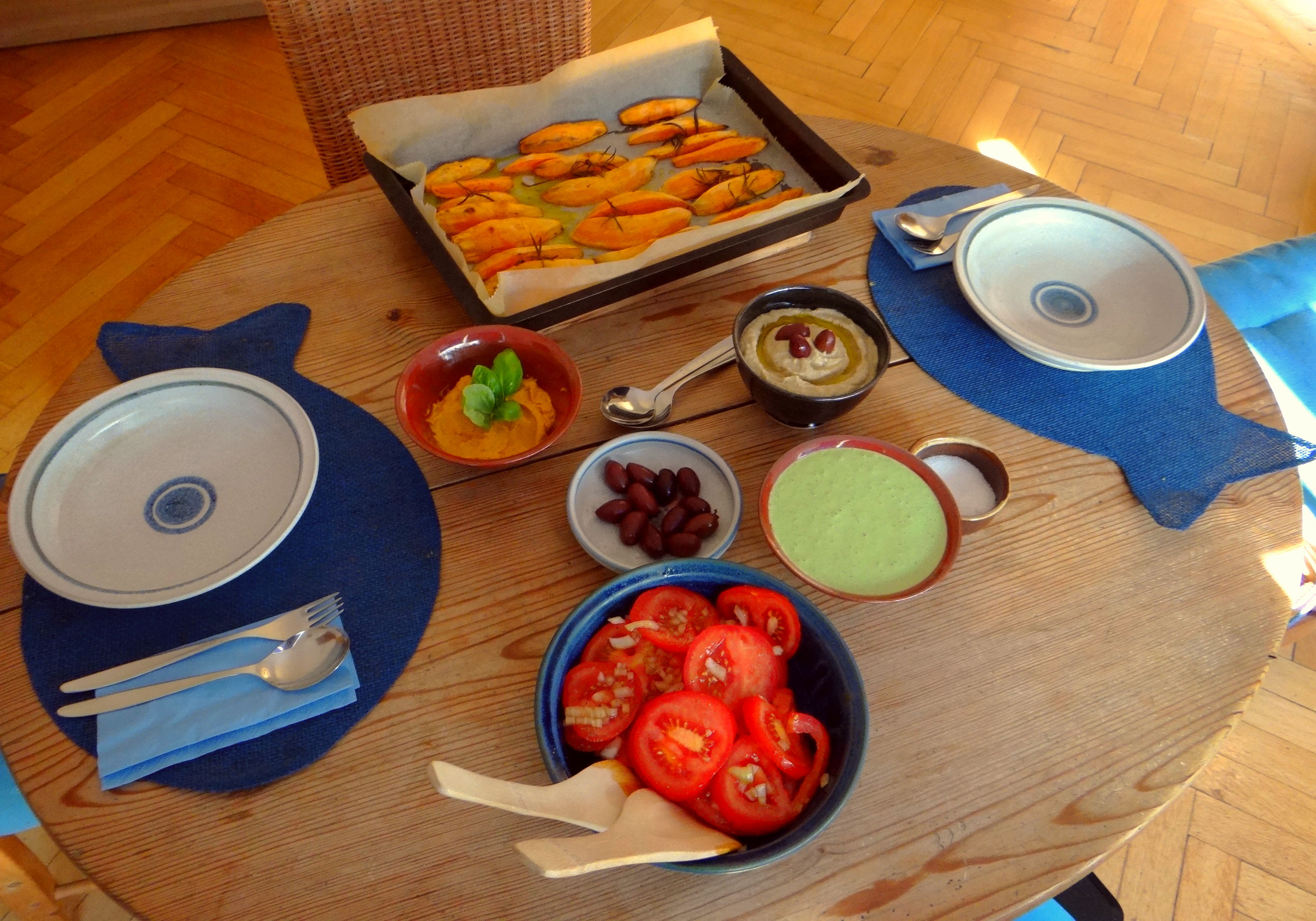 Orientalische Spezialitäten,Baba Ganoush,Süßkartoffel Pommes (4)