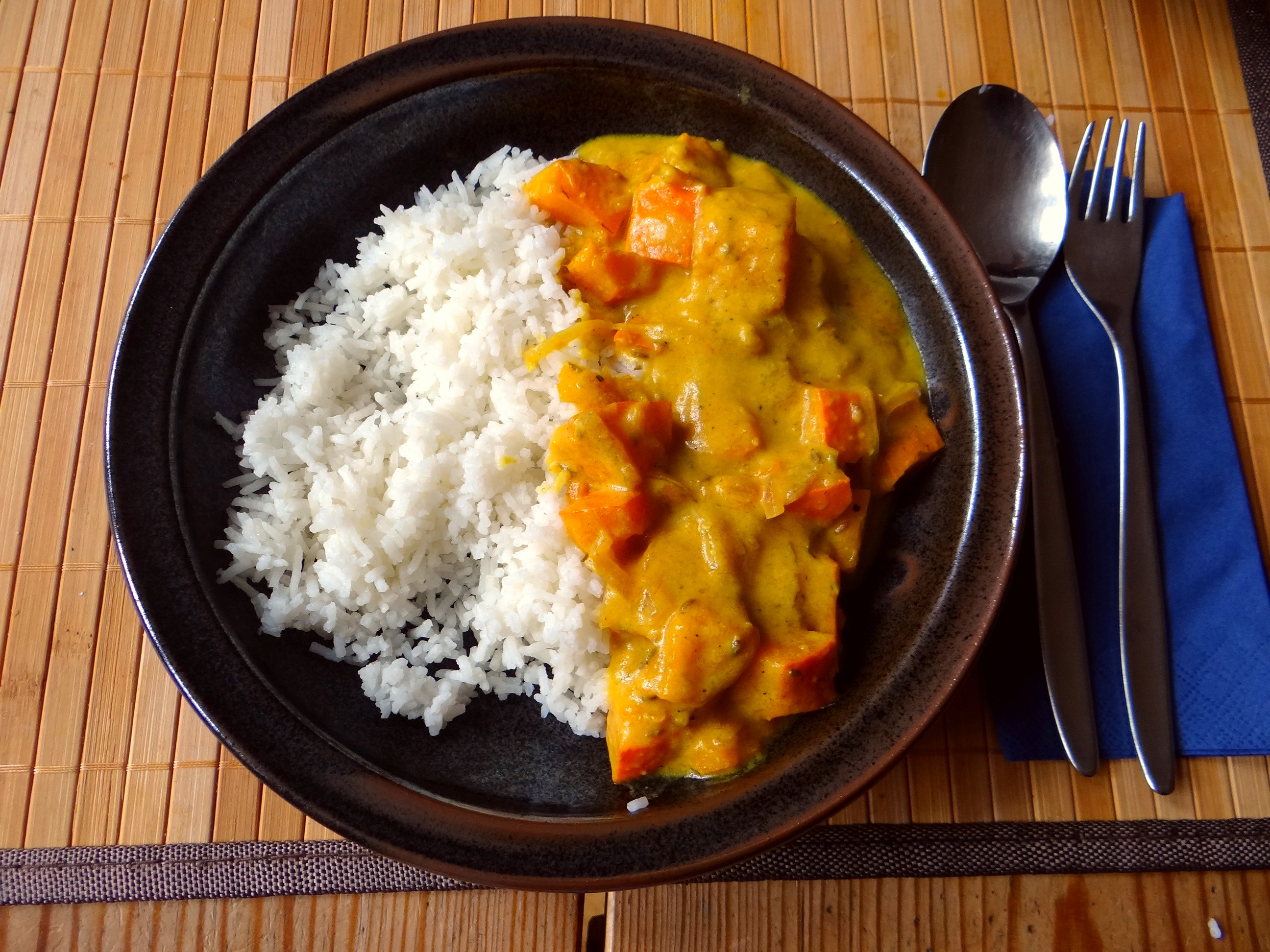 Kürbis Curry,RiiJiiBasmati Reis (2)