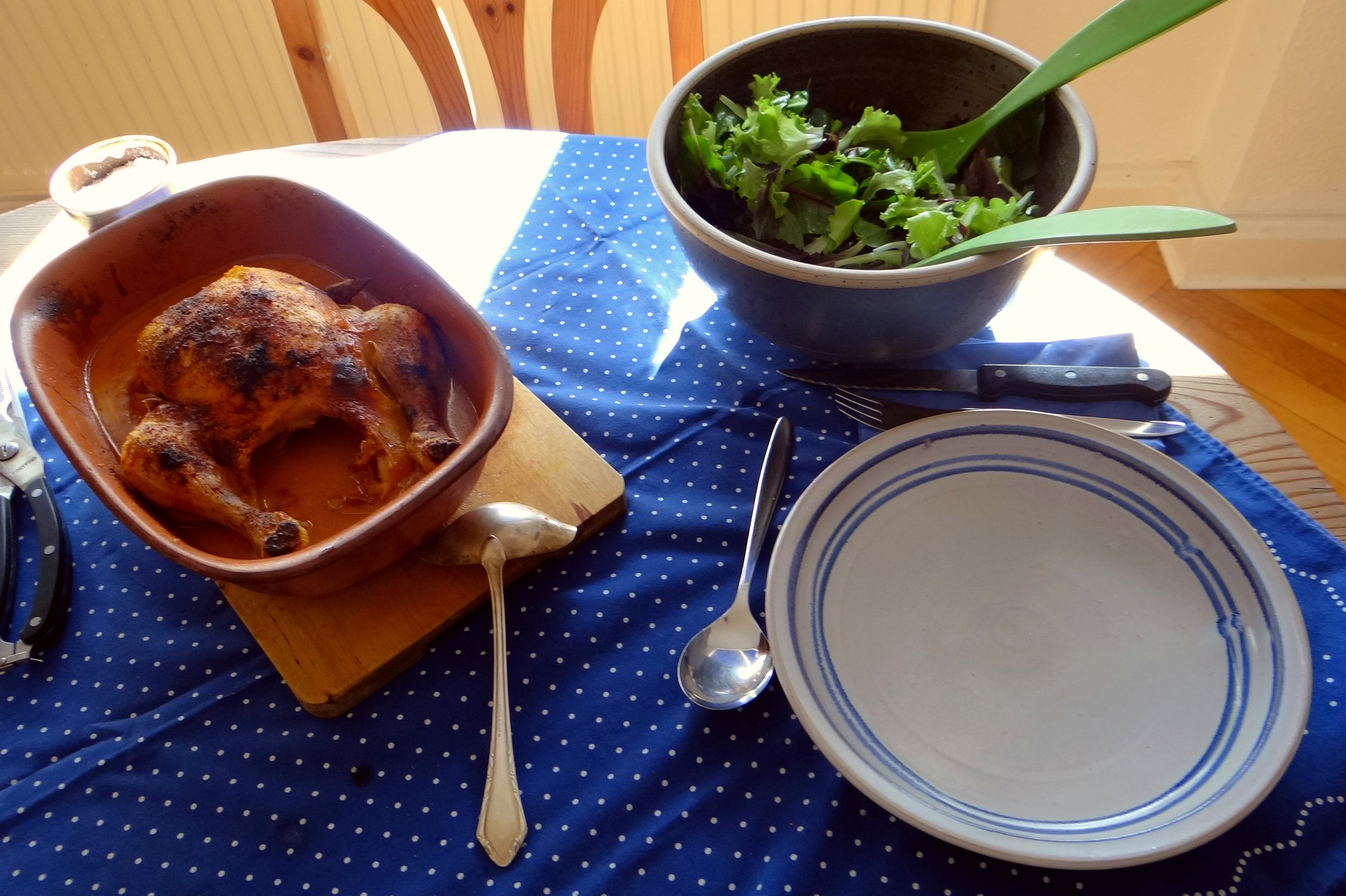 Mais Poularde,Salat,Birne in Rotwein (11)