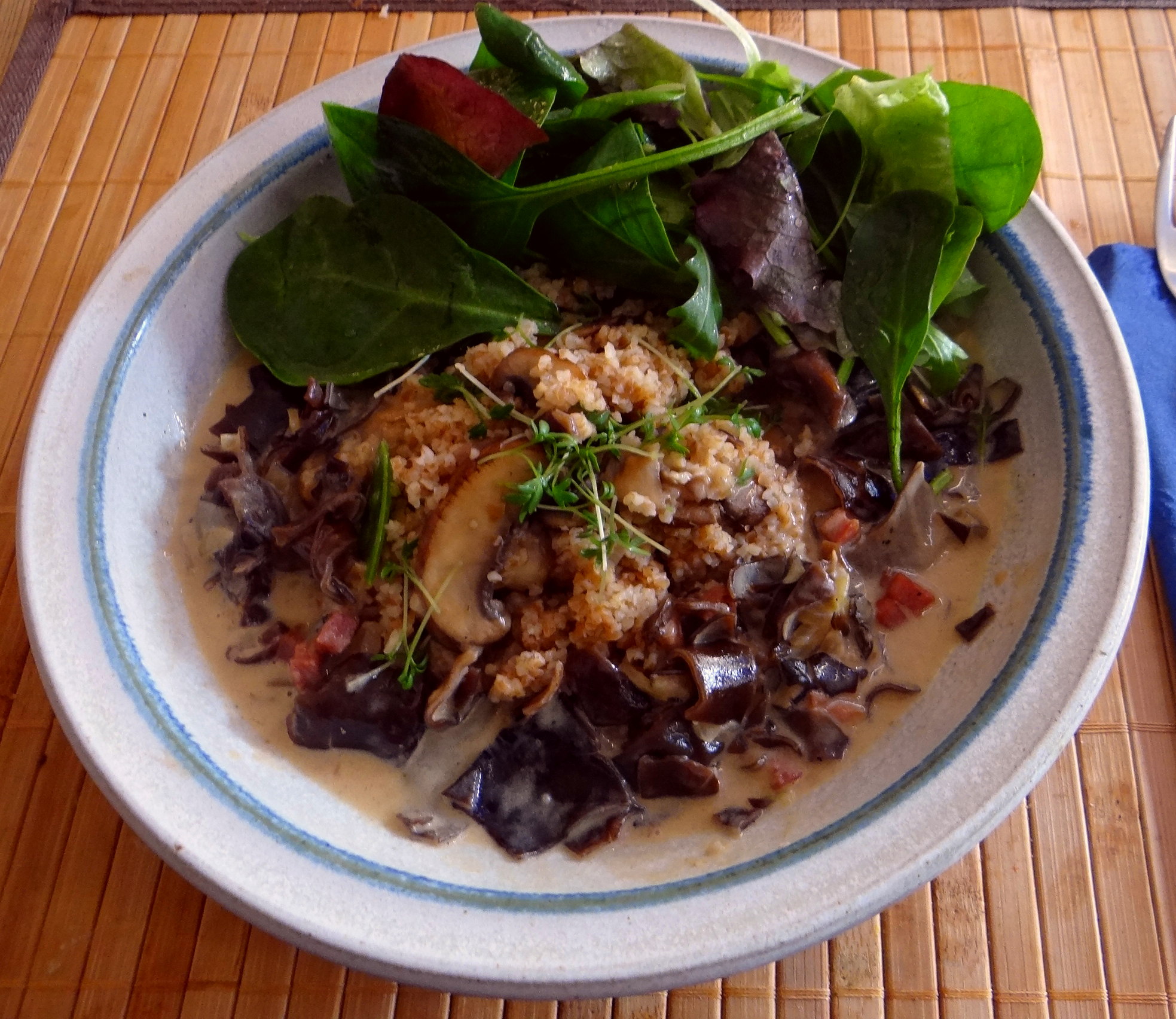 Vollkornbulgur,Pilze,Kaiserschoten (1)