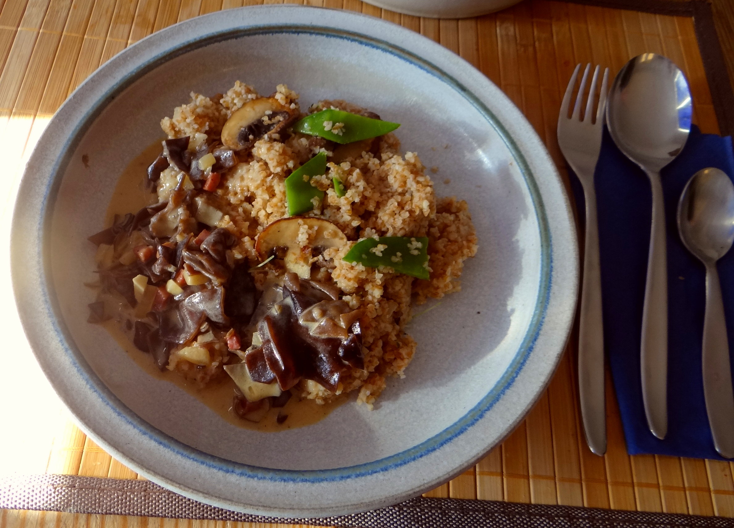 Vollkornbulgur,Pilze,Kaiserschoten (12)
