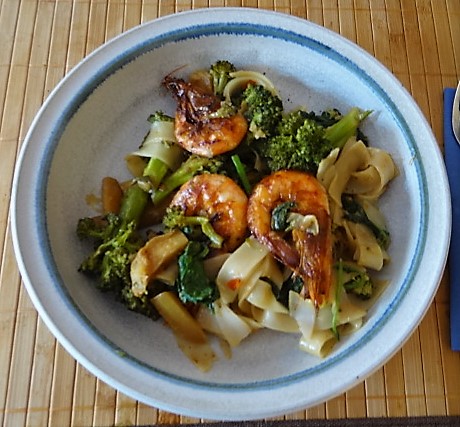 Brokkoli mit Garnelen (1)