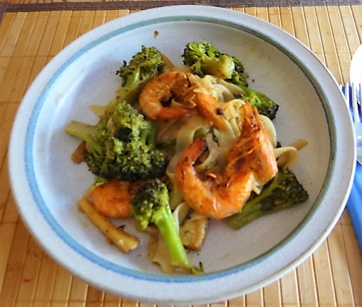 Brokkoli mit Garnelen (2)