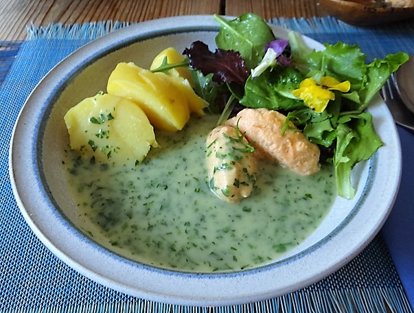 Petersiliensauce,Ricottanocken, Pflücksalat (32)