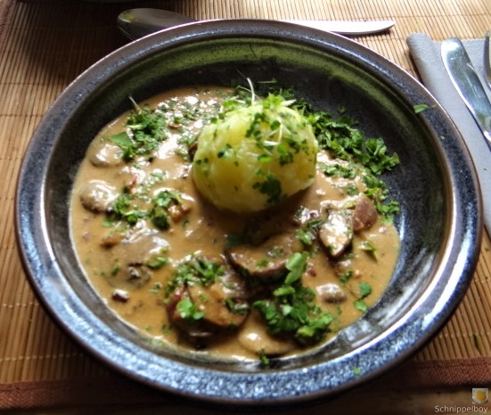 Gefüllte Klöße mit Pilzsauce (3)