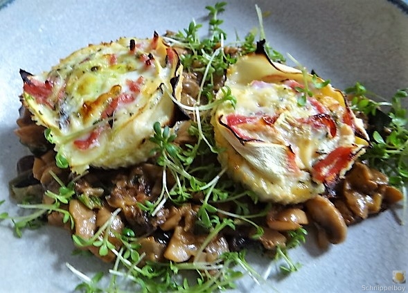 Zucchini Röllchen mit Champignon (3)